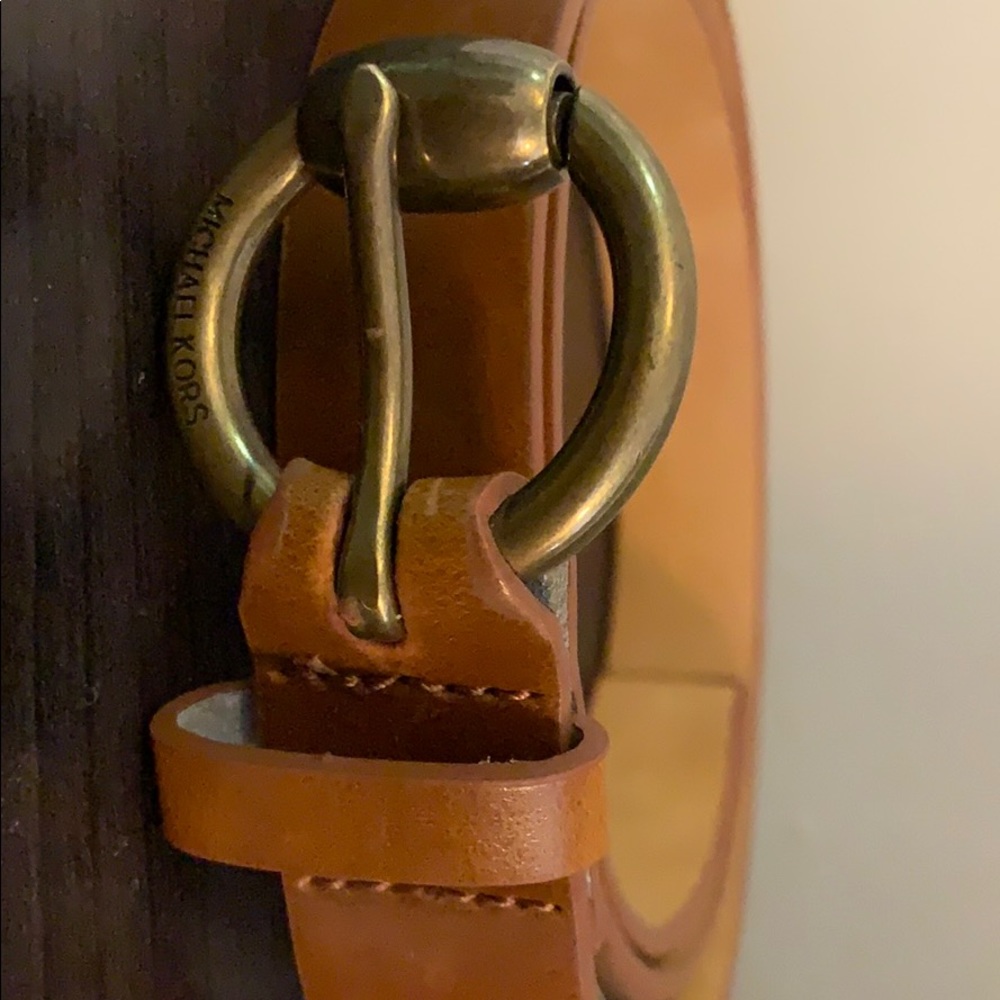 Micheal Khors brown leather belt never worn